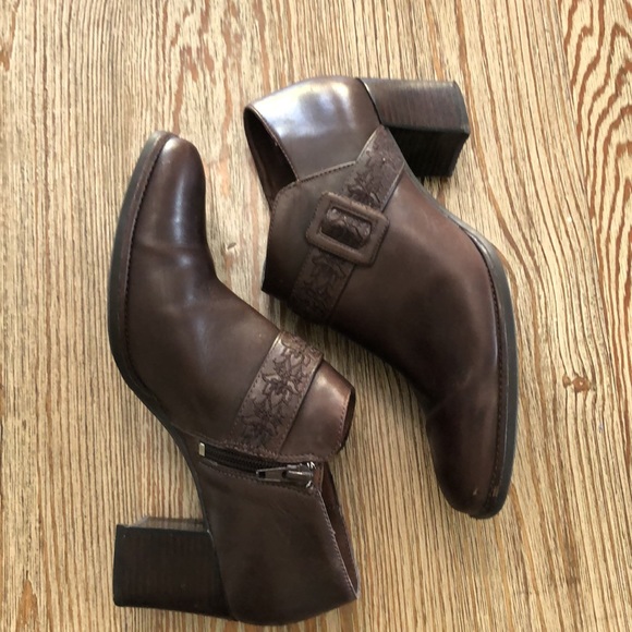 Clark’s Artisan Collection Brown Leather Boots Size 8 1/2M - Picture 3 of 5